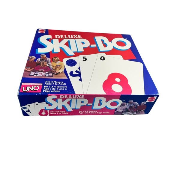 Deluxe Skip-Bo Card Game by Mattel 1992 - Vintage - Picture 1 of 5